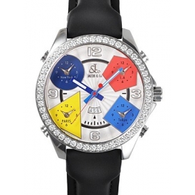 ジェイコブ 腕時計コピー クォーツステンレス ダイヤモンド シルバー アラビア タイプ 新品メンズ