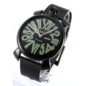 ガガミラノ コピー腕時計スリム46mm スモールセコンド ブラック メンズ 5082.2
