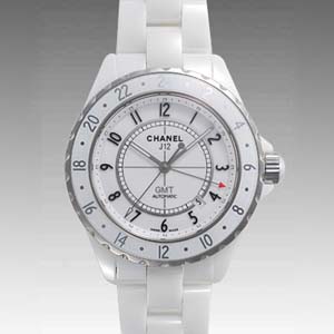 偽物CHANELシャネル時計 スーパーコピーJ12 ホワイトセラミック 42 GMT H2126