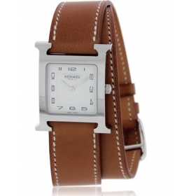 HERMES エルメス腕時計コピー Hウォッチ レザーベルト HH1.510.131/VBA1 ブラウン