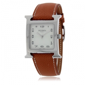 HERMES エルメス腕時計コピー Hウォッチ レザーベルト HH1.810.131/UGO ブラウン